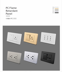 <span class=keywords><strong>Prise</strong></span> électrique standard américaine 16A 110V avec USB et interrupteur tactile, anti-effraction pour usage domestique et commercial - Product Image 6