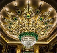 Lustres et suspensions en cristal de verre personnalisés et créatifs éblouissants pour centres commerciaux Salles de banquets Hôtels Lobbies Villas Shopping Spots
