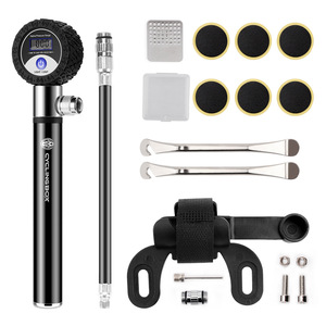 Yueli Cyclingbox Aluminum Alloy Manual Bicycle Pump With Digital Display Tire Repair Kit For Mountain Bike - Product Image 2