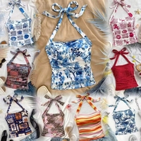 Robe courte décontractée pour femme Soleia, style A, quotidienne, en denim floral, crêpe, bretelles spaghetti, couleur unie, taille naturelle, style simpliste, été
