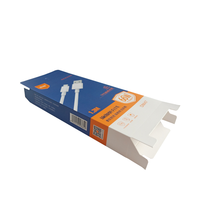 Boîte d'emballage en papier personnalisée 2022 pour câble de charge et accessoires de téléphone avec fenêtre transparente