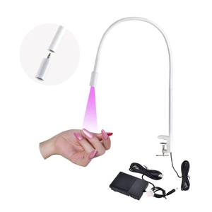 Elanby 395mm UV LED <b>Clip</b>-on Lamp with Manual Button Switch, for Professional Eyelash Extension Use, 5W/10W, CE ROHS Certified - Product Image 4