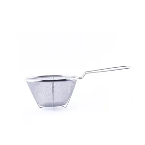 Stainless Steel Fine Mesh fish fryer pot and basket deep fry basket with handle metal skillet dutch kitchen accessories