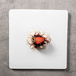 <span class=keywords><strong>Vajilla</strong></span> De Porcelana personalizada con logotipo De fábrica De China, bandeja De Porcelana plana cuadrada duradera para postres, tiendas De postres, cafetería y tartas - Product Image 6