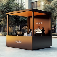 Maison conteneur miniature détachable personnalisable pour café, idéale pour les vacances, avec panneaux en laine de roche, pour magasin de détail