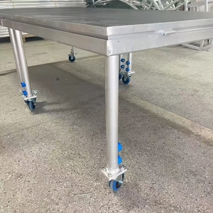 Khung sân khấu hợp kim nhôm có thể điều chỉnh và di chuyển dễ dàng lắp ráp sân khấu có thể gập lại với bánh xe - Product Image 2