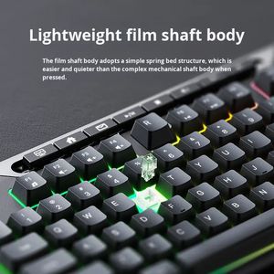 Teclado de Membrana <span class=keywords><strong>ONIKUMA</strong></span> G32 Transfronterizo, Luminoso, para Juegos y Oficina, USB, Cableado, Resistente al Agua, Personalizable, Venta Directa de Fábrica - Product Image 5