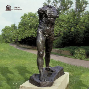 Famosa figura de Metal de tamaño real, estatua de Rodin, escultura de bronce para hombre caminando para decoración de jardín - Product Image 4