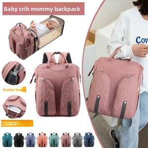 Bolsa de Pañales Estilo Coreano, Mochila de Gran Capacidad para Bebé, Impermeable, Minimalista, de Tela Afelpada, Plegable para Mamás - Product Image 1