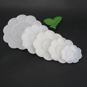 Paleta de Pintura de Plástico con Forma de Flor Blanca de <span class=keywords><strong>la</strong></span> Marca Weizhuang para Pintura Acrílica, Acuarela y Cerámica, Mezcla de Colores, Tamaño Personalizado para Artistas - Product Image 4