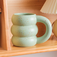 Nordique ins style pneu créatif en céramique mignon cappuccino latte tasse couple de grande valeur tasses à café avec poignée épaisse