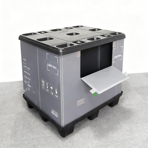 Bán buôn tùy chỉnh có thể gập lại nhựa <span class=keywords><strong>Pallet</strong></span> hộp thùng hộp đóng mở <span class=keywords><strong>Pallet</strong></span> container hậu cần lưu trữ - Product Image 1