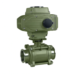 Vanne à bille électrique motorisée à commande urgente COVNA, en acier inoxydable 304, type à bride modulante, type 4-20mA - Product Image 2