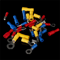 Kit de 1200 pièces d'embouts à sertir isolés en laiton étamé, assortiment de bornes à anneau, à fourche et à déconnexion rapide