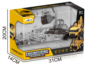 <span class=keywords><strong>2023</strong></span> nouveaux jouets de véhicules d'ingénierie RC déformation en un clic RC pelle grue transport lourd vehic RC transformer robots voiture jouets - Product Image 5