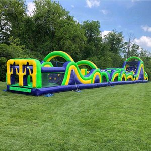 Khổng lồ triệt để chạy chướng ngại vật bơm hơi tường đá Dài 100ft và trượt tuyệt vời cho các sự kiện của công ty - Product Image 5