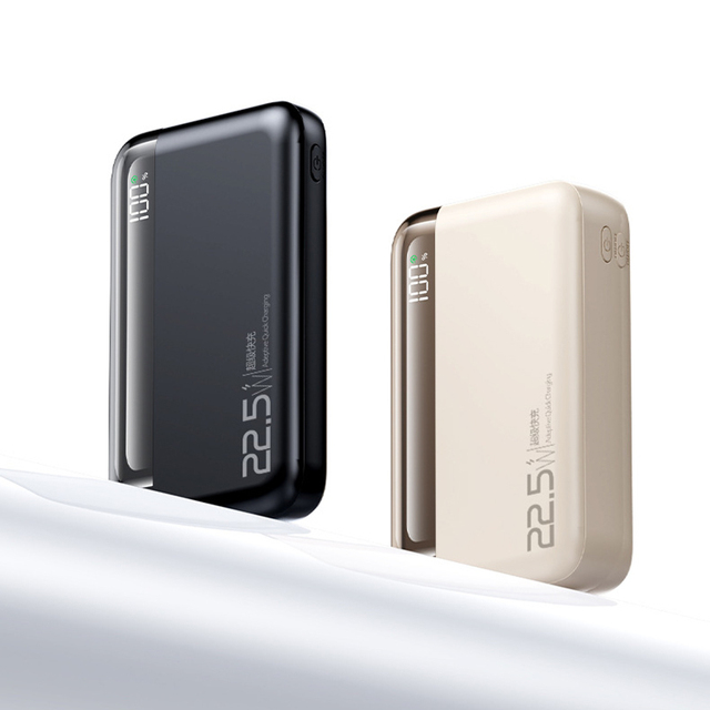 Portable Digital Display Power Bank 20000mAh PD 22.5W Fast Charging 10000mAh Capacity Dual USB Type-C Outputs