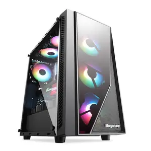 Pc مثلث الألعاب Pc 2021 نمط دعوى شعار Led ضوء وحدة معالجة خارجية للحاسوب