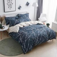Ensemble de housse de couette 100% microfibre, ensemble de 4 pièces, housse de couette douce de couleur unie avec 2 taies d'oreiller, ensemble de literie en polyester