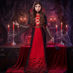 Nouveaux Costumes de Fête <span class=keywords><strong>Vampire</strong></span> COS, Costumes de Sorcière d'Halloween pour Spectacles, Costumes de Jeu de Rô<span class=keywords><strong>le</strong></span> Transfrontalier - Product Image 1