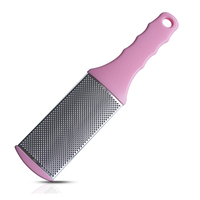 Râpe à pieds multifonctionnelle personnalisée en acier inoxydable double face et lime à pieds en métal avec design portable