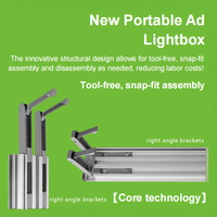Boîte à lumière en profilé aluminium souple personnalisable, boîte à lumière LED, boîte à lumière suspendue extérieure, tissu personnalisé imprimé UV