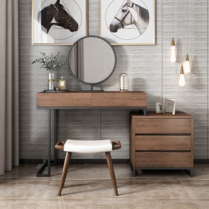 Tocador Simple de madera con espejo para dormitorio y apartamento, <span class=keywords><strong>mueble</strong></span> de almacenamiento, venta al por mayor - Product Image 1