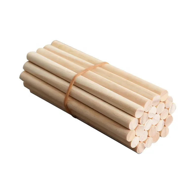 Kit de tiges en bois rondes-Matériaux de modèle de construction bricolage pour l'artisanat