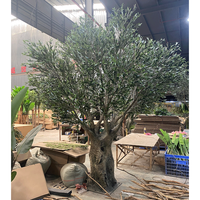 Arbre d'olivier artificiel ancien en fibre de verre, arbre artificiel géant pour l'aménagement paysager extérieur, les jardins et les hôtels