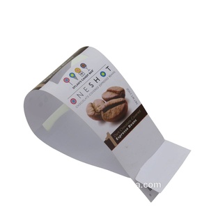 Banda de plástico para el vientre con impresión en color blanco PP café - Product Image 1