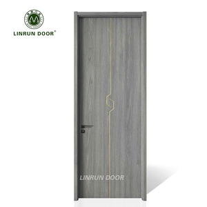 Pintu Kayu Modern China OEM ODM untuk Interior Vila Mewah, Pintu Kayu Kustom Kedap Suara untuk Proyek Teknik dan Kamar Hotel - Product Image 1