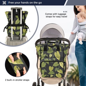 <b>Large</b> <b>Capacity</b> Outdoor Hawaiian Kalo Print Custom Design Portable Durable Baby Diaper Tote Mommy <b>Backpack</b> for Travel - Product Image 4
