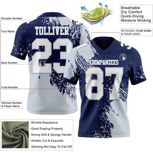 Camiseta de Fútbol Personalizada con Estilo Degradado Sublimado, Cuello en V, Absorbente de Humedad, Uniformes de Práctica Unisex para Hombres y Mujeres - Product Image 3