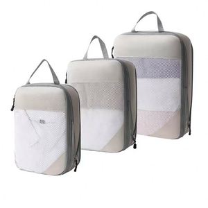 Wholesale 6 Set Versatile Zipper Dustproof Packing Cubes Mesh Organizers Clothing <b>Storage</b> Bags - Product Image 4