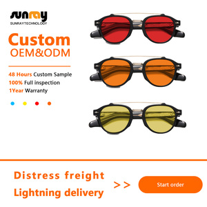 Gafas de Sol Anti Luz Azul con Protección UV, Lentes Naranja y Rojo, Unisex, Regalo, 2025 - Product Image 2
