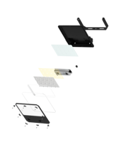 Projecteur LED 150W IP67 IK08 à haute efficacité lumineuse, luminaires extérieurs en verre autonettoyants