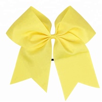 Grands nœuds à cheveux classiques en polyester OKAY avec attache pour queue de cheval, 20 couleurs, écologiques et lavables pour les cheerleaders et les sports