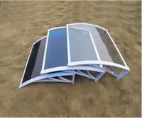 Auvent de balcon en polycarbonate facile à installer pour porte et fenêtre, abri de jardin extérieur