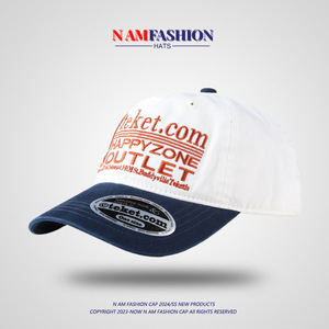 หมวกแก๊ปผ้าฝ้ายทอลายทแยงหมวกฮิปฮอปกันแดดระบายอากาศได้สำหรับฤดูร้อนโลโก้ออกแบบได้ตามต้องการ - Product Image 2