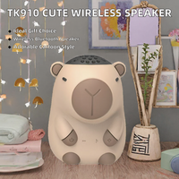 Mini-enceintes sans fil TK910 Kapibara en forme de poupée de dessin animé, modèle d'action mignon insérable, en plastique, avec batterie intégrée