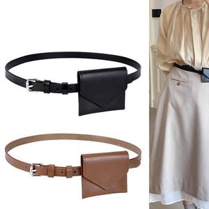 Marsupio Unisex Antifurto in PU con Bottone, Portafoglio Nero Porta Carte, Borsa Casual da Cintura con Cintura Inclusa - Product Image 1