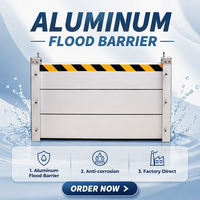 Barrière anti-inondation en aluminium pour intervention rapide, équipement de défense contre les inondations, kit de mur de déviation d'eau