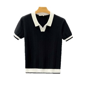 Camisa de Manga Corta para Hombre, Verano 2026, Tejido Fino de Seda de Hielo, Transpirable, Alta Elasticidad, Sin Planchado, Alta Resistencia del Color, Diseño de Parches - Product Image 5