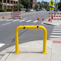 Barrière de sécurité anti-collision en forme de U personnalisée, barre de protection contre les chocs, barrières de stationnement en acier robustes et amovibles