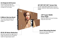 Soporte de pared para interiores, controlador de vídeo Hd gratis, barato, Led, con biseles finos de maquinilla de afeitar
