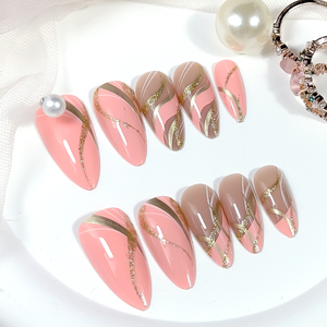 24 <span class=keywords><strong>Uñas</strong></span> Postizas <span class=keywords><strong>de</strong></span> <span class=keywords><strong>Gel</strong></span> 3D con Pedrería Rosa, Estilo Stiletto Mediano, Puntas <span class=keywords><strong>de</strong></span> <span class=keywords><strong>Uñas</strong></span> <span class=keywords><strong>de</strong></span> ABS - Product Image 4