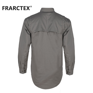 男性用工業用通気性FRワークウェア難燃性FRCメカニックFR溶接ワークシャツ - Product Image 4