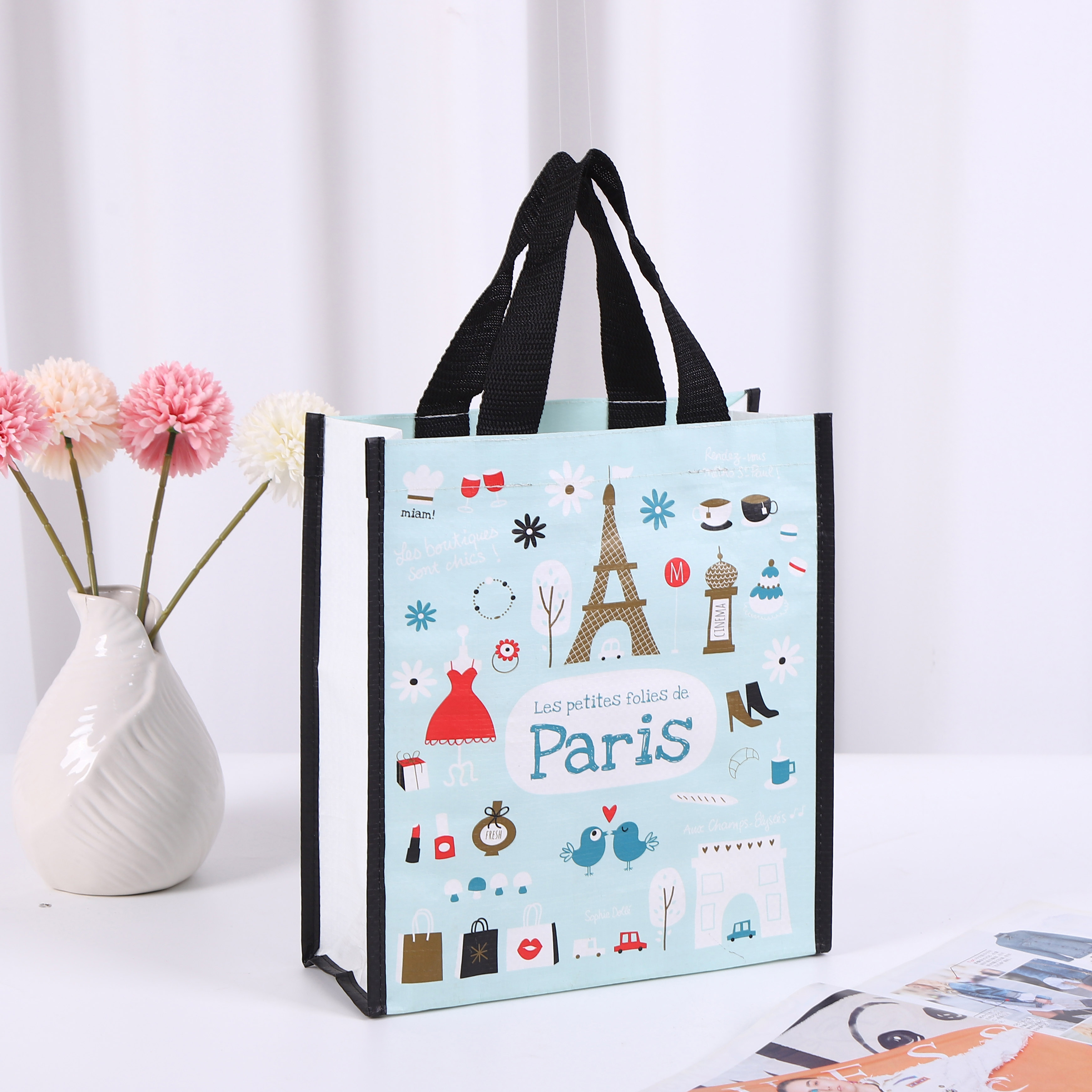Reusable laminated pp woven bags pp woven tote bag