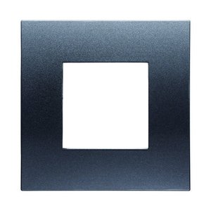 Piastra di plastica etroit Venus serie 2P colore acciaio scuro compatibile con Vimar Arke-materiali elettrici/compatibile - Product Image 1