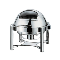 Elektrischer runder Roll-Top-Chafing-Dish aus Edelstahl, Buffet-Servierschale für Hotels und Restaurants
